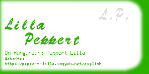 lilla peppert business card